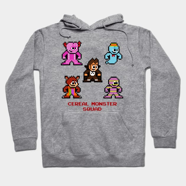 Cereal Monster Squad 8bit Pixel Art Hoodie by 8-BitHero